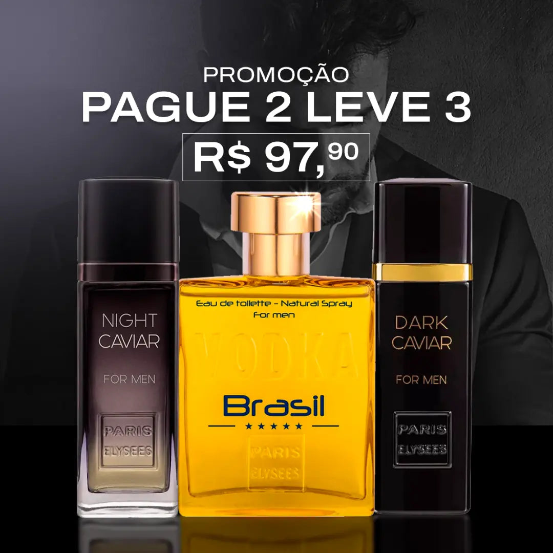 Kit 3 Perfumes Masculinos (Pague 2 Leve 3)